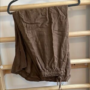 Neuflora Paris linen skirt brown